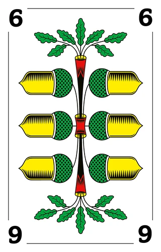 Eichel 6, Deutschschweizer Jasskarte
