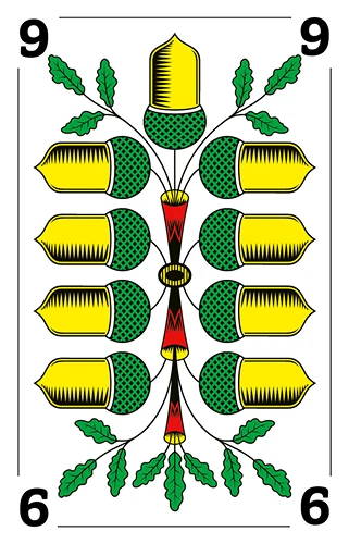 Eichel 9, Deutschschweizer Jasskarte