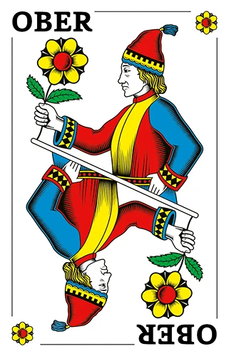 Rosen Ober, Deutschschweizer Jasskarte