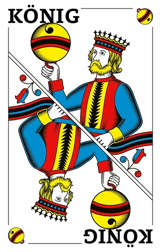 Schellen König, Deutschschweizer Jasskarte