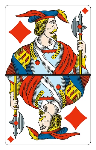 Ecke Bube, Französische Jasskarte