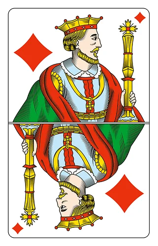Ecke König, Französische Jasskarte