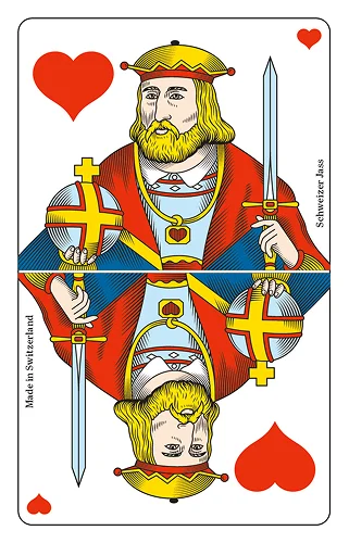 Herz König, Französische Jasskarte