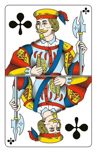 Kreuz Bube, Französische Jasskarte