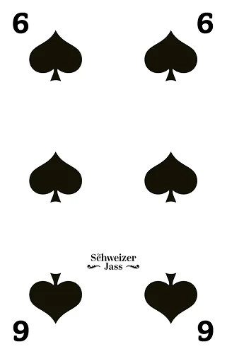 Schaufel 6, Französische Jasskarte