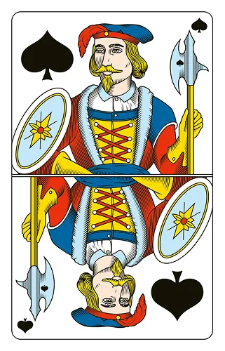 Schaufel Bube, Französische Jasskarte
