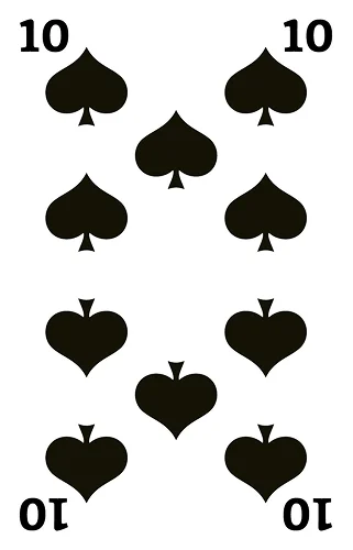 Schaufel 10, Französische Jasskarte